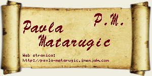 Pavla Matarugić vizit kartica